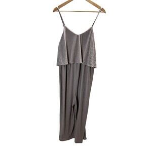 Destination Maternity Size Large Romper Women's Taupe Stripes Sleeveless